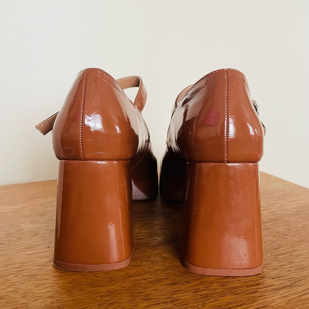 Steve Madden Tan Platform Mary Jane Heels - Picture 3 of 10